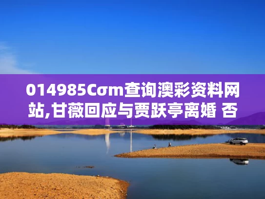 014985Cσm查询澳彩资料网站,甘薇回应与贾跃亭离婚 否认拿40亿